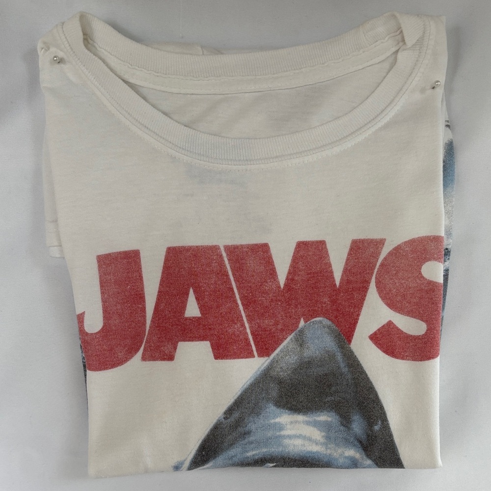 AMERICAN CLASSIC SLIGHTLY WORN JAWS GRAPHIC T-SHIRT -MEN’s SIZE MEDIUM - Picture 9 of 11
